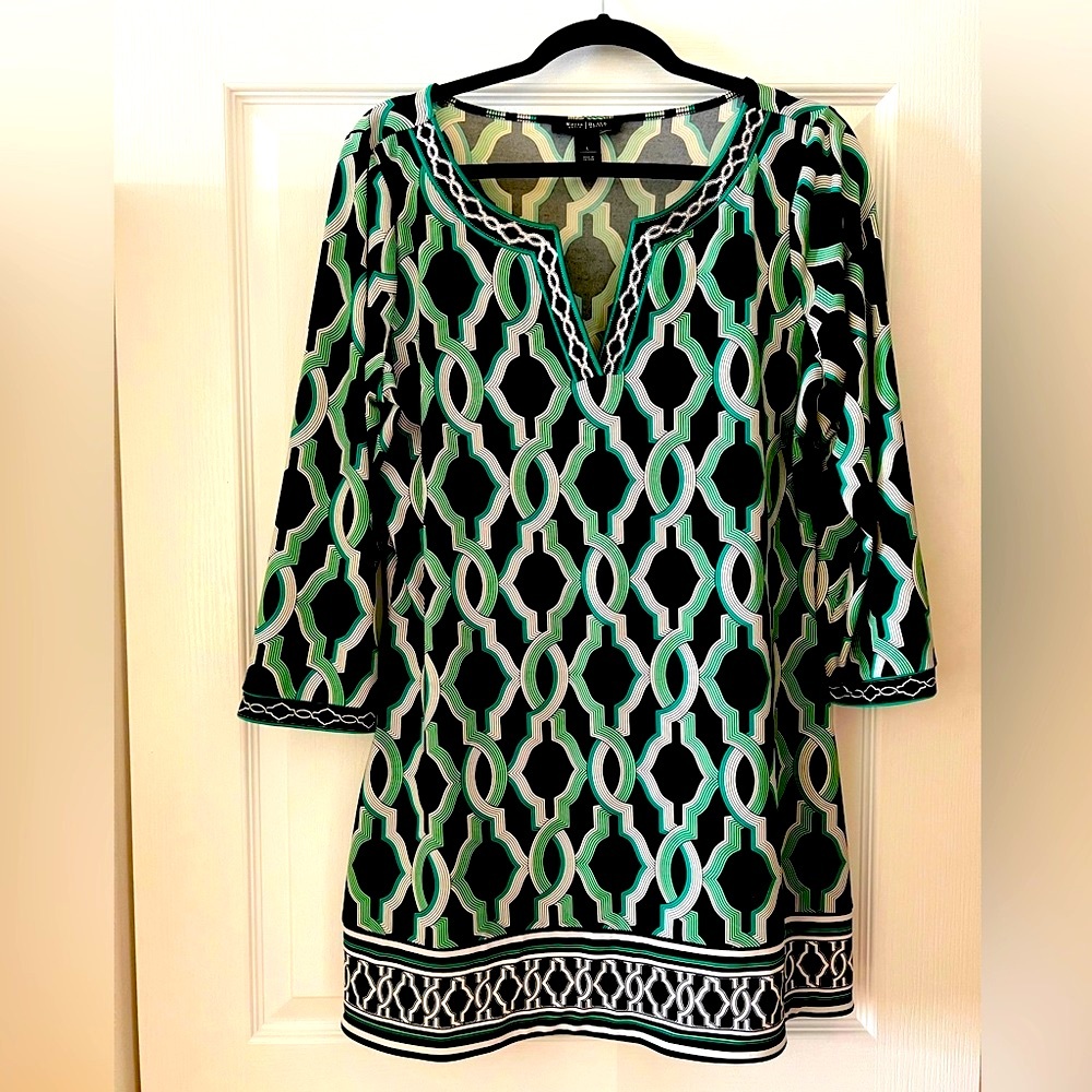 🔥 sale WHBM tunic/ dress size L adorable easy to dress up or down bright elegant